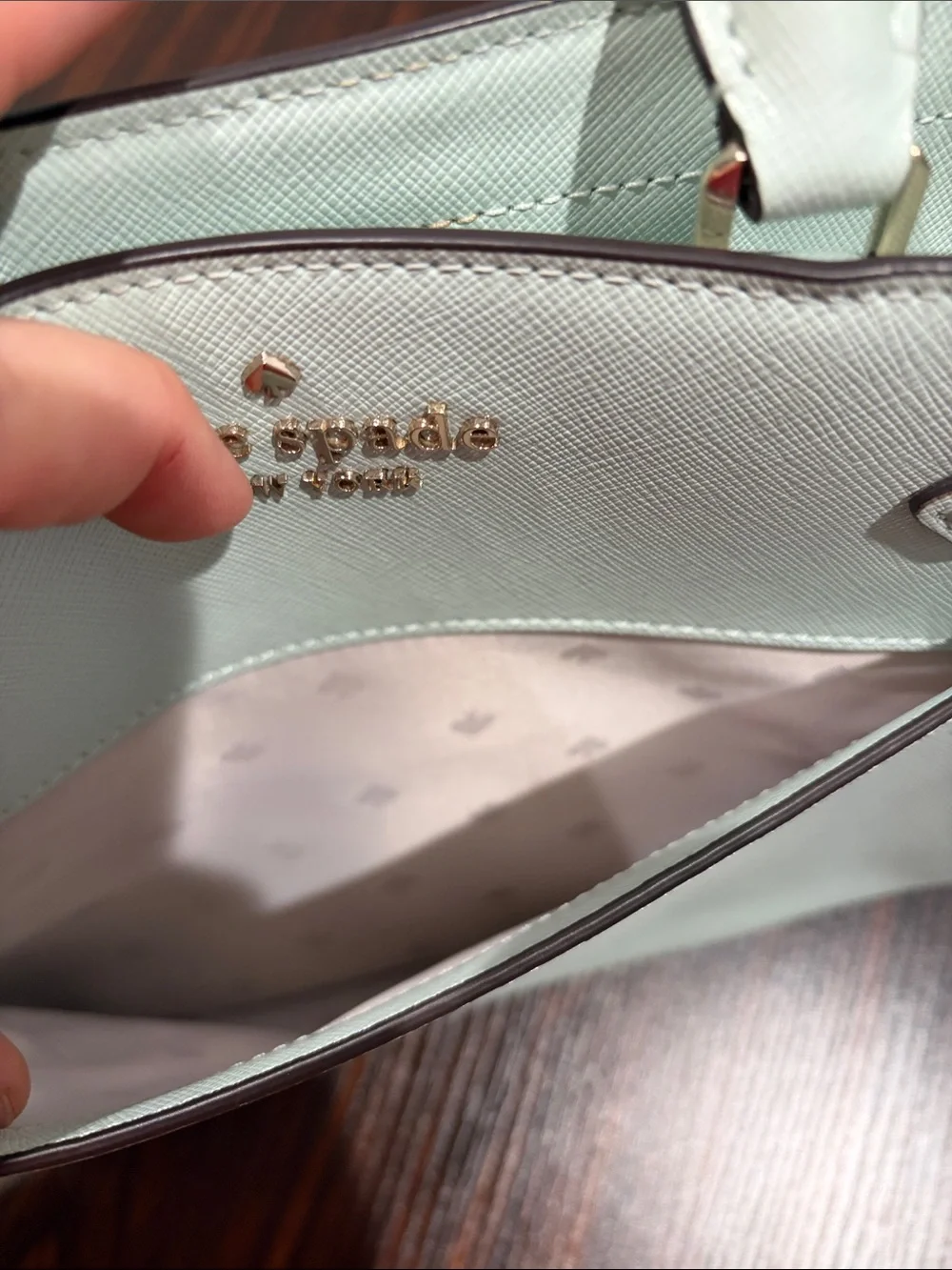 Kate Spade Staci Mint Green Purse with removable strap